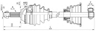OPEN PARTS drs607200 -  Приводной вал
